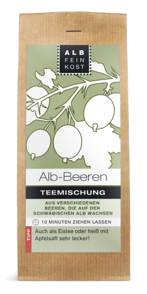 Albfeinkost Alb-Beeren Teemischung in der Papiertüte
