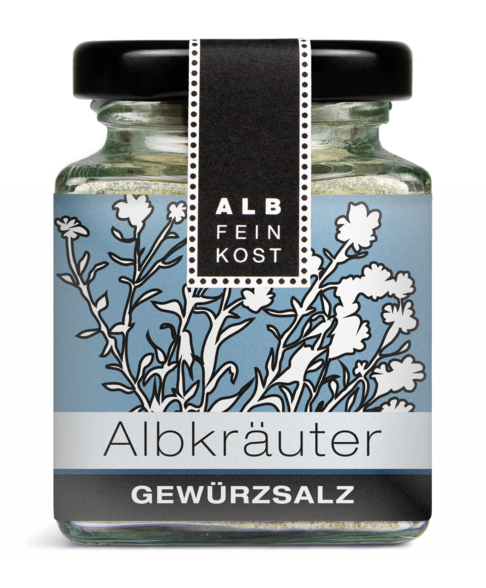 Albfeinkost Albkräuter Gewürzsalz im Gewürzglas