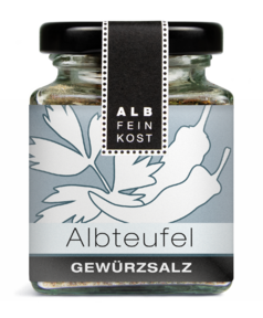 Albfeinkost Albteufel Gewürzsalz im Gewürzglas