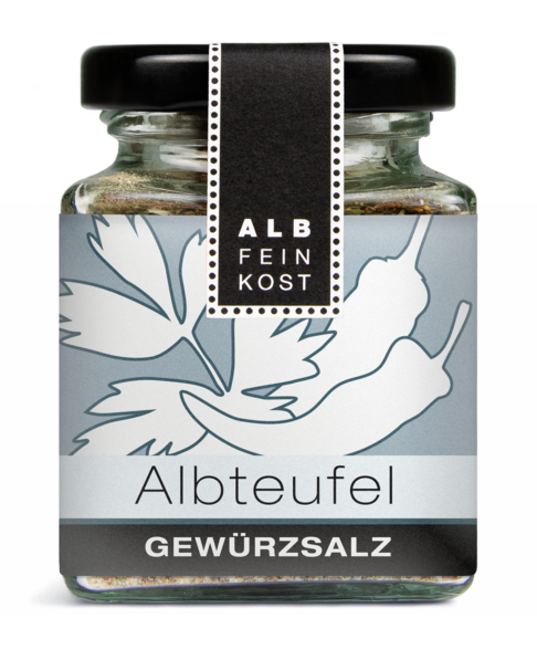 Albfeinkost Albteufel Gewürzsalz im Gewürzglas