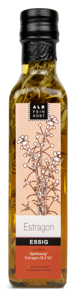 Albfeinkost Estragon Essig in der Flasche