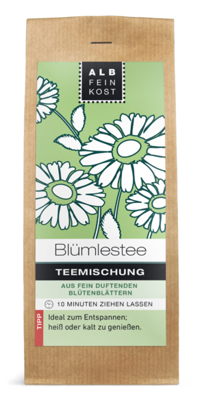 Albfeinkost Blümlestee Teemischung in der Papiertüte