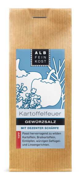 Albfeinkost Kartoffelfeuer Gewürzsalz in der Gewürz Tüte