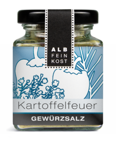 Albfeinkost Kartoffelfeuer Gewürzsalz im Gewürzglas