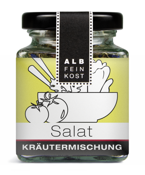 Produktbild Albfeinkost Salat Kräutermischung im Kräuter Glas
