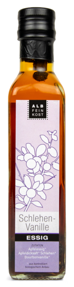 Albfeinkost Schlehe Vanille Würz Essig Flasche