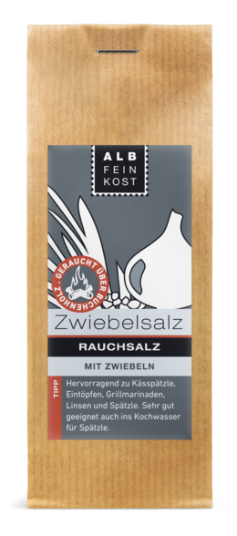 Albfeinkost Zwiebel-Rauch-Salze Gewürzsalz in der Gewürz Tüte